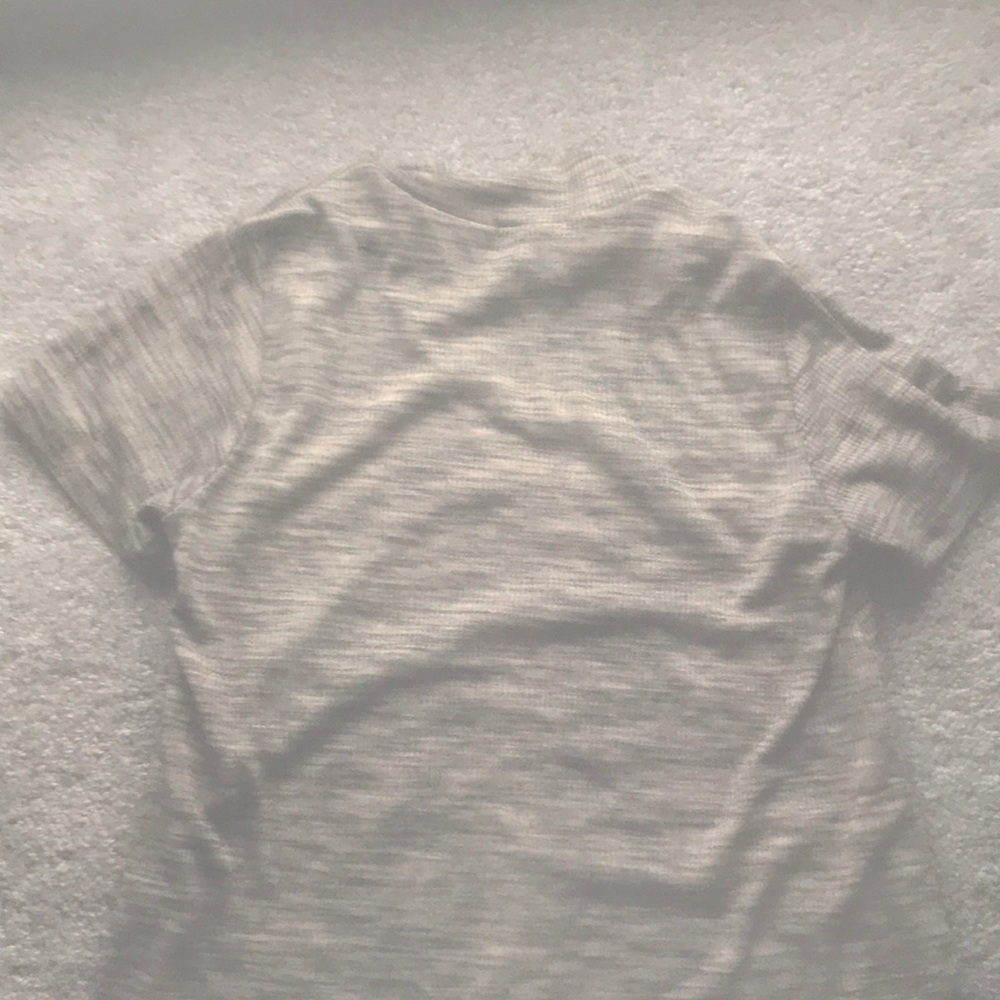 Short sleeve turtleneck, long and flowy.